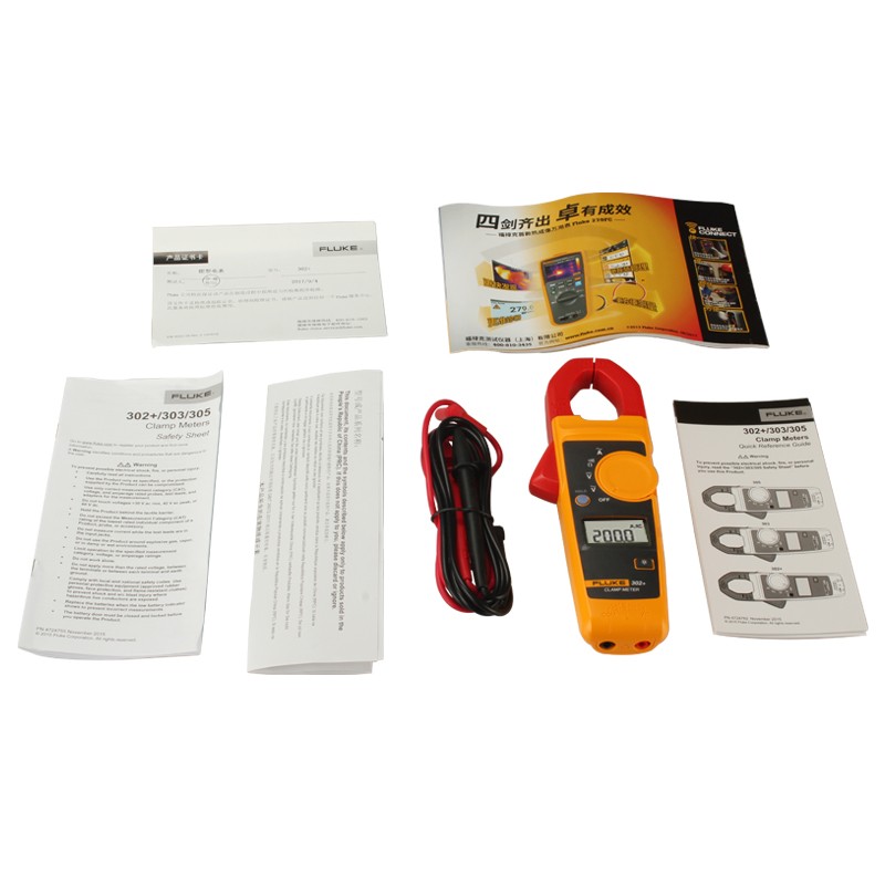 Fluke 302 Plus Clamp Meter AC DC Electrical Tester Pliers Ammeter Voltmeter