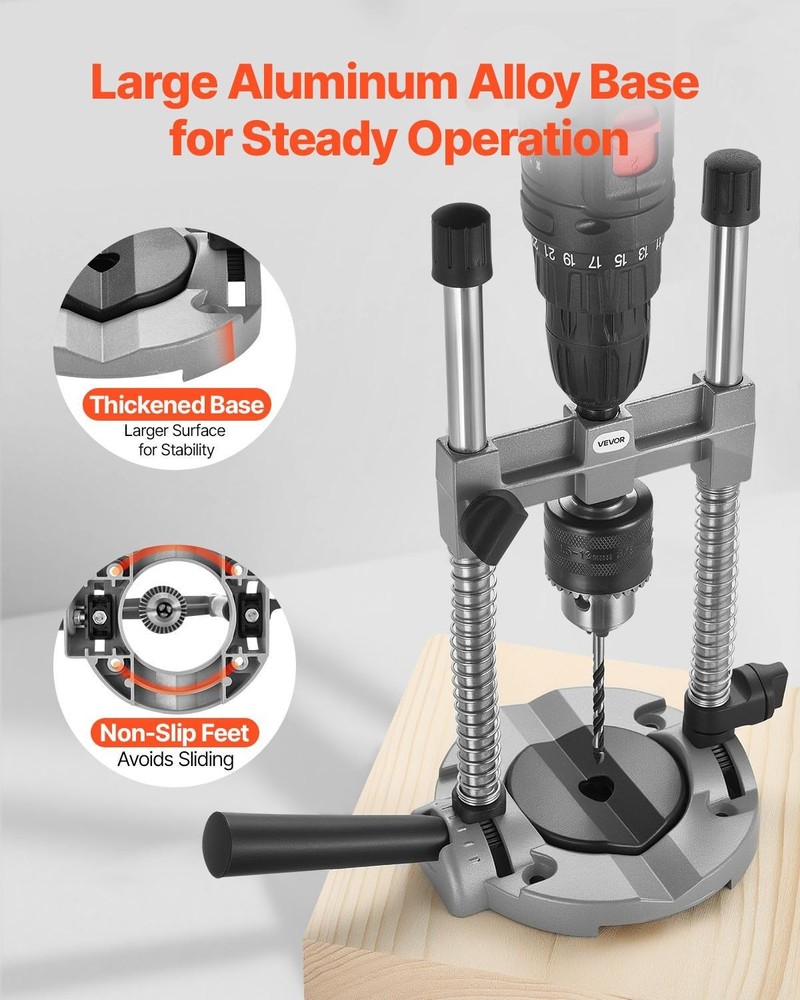Multi-Angle Precision Drilling Guide Jig, Portable Press Drill Attachment