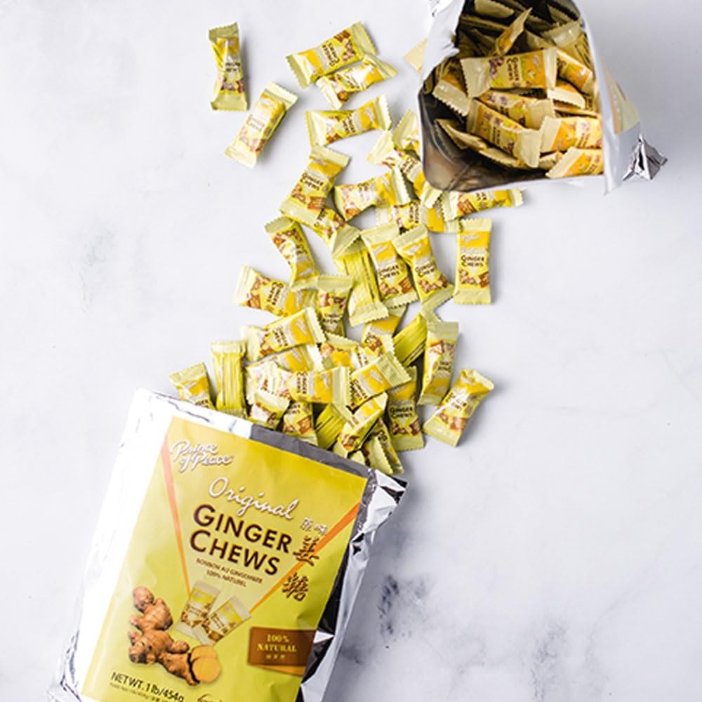 Original Ginger Chews,1 Lb – Candied Ginger – Candy Pack – Ginger Chews Candy