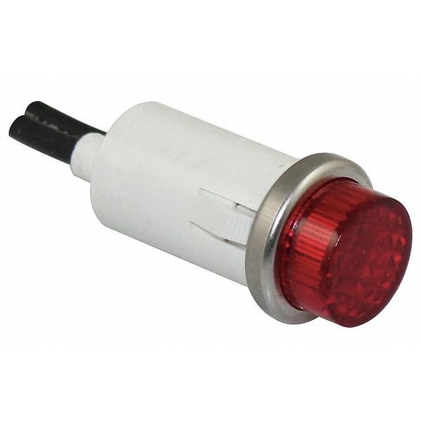 Indicator Light, Panel Mount, Raised Head. Red, 12Mm, 20C854
