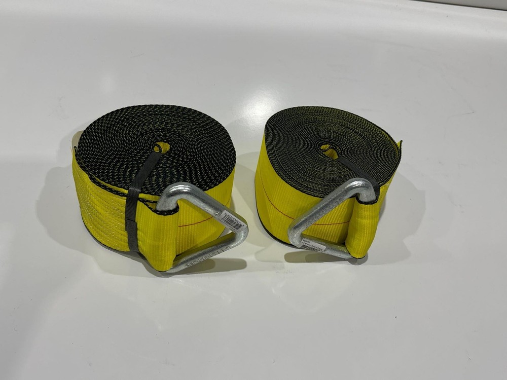 4"X50' Winch Strap with D Ring 2 Pack