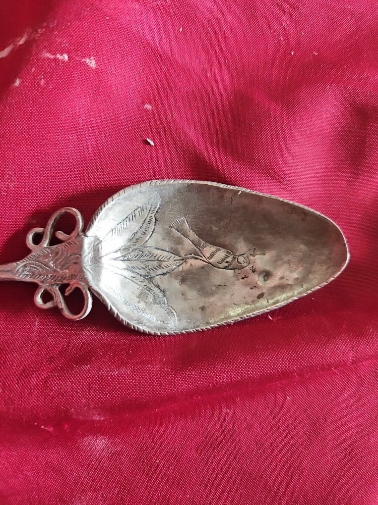 Antique Silver Tupu Shawl Pin Peruvian