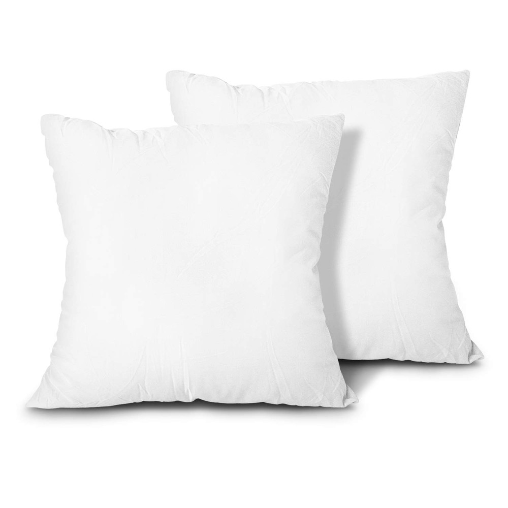 EDOW Throw Pillow Inserts, Set of 2 Lightweight Down Alternative Polyester Pillo