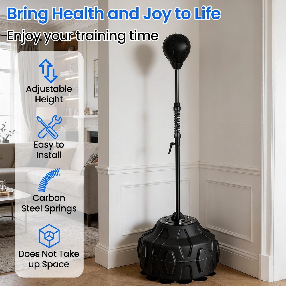 Punching Bag Freestanding Reflex Speed Boxing Bag Training Height Adjustable