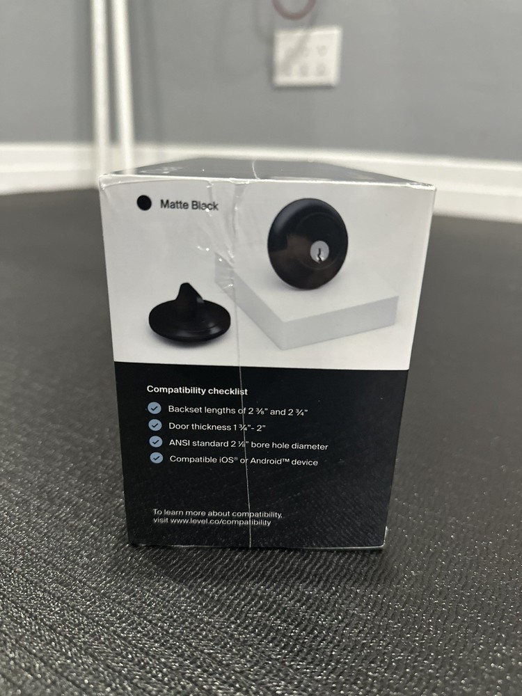 Level Lock Touch Edition - The Invisible Smart Lock - Matte Black, Sealed