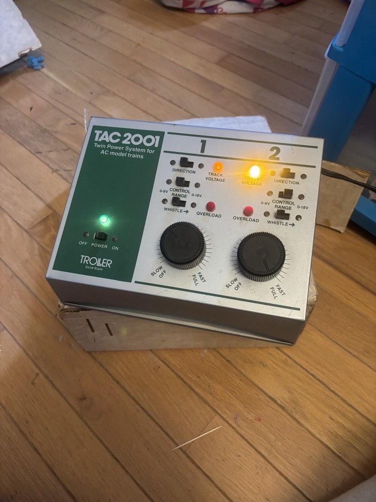 Vintage Troller Tac 2001 Transformer Twin Power  Ac Model Trains Solid State #2