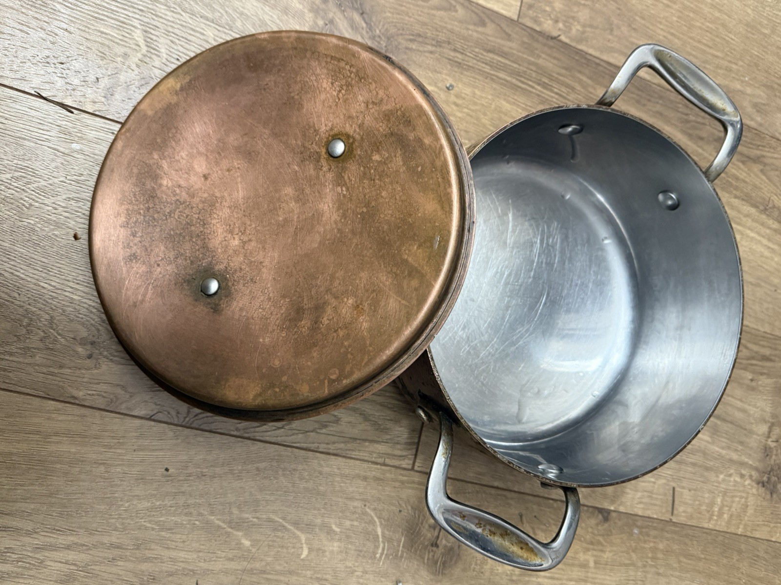 COP R CHEF ALL CLAD STOCK POT MADE IN USA 3QT