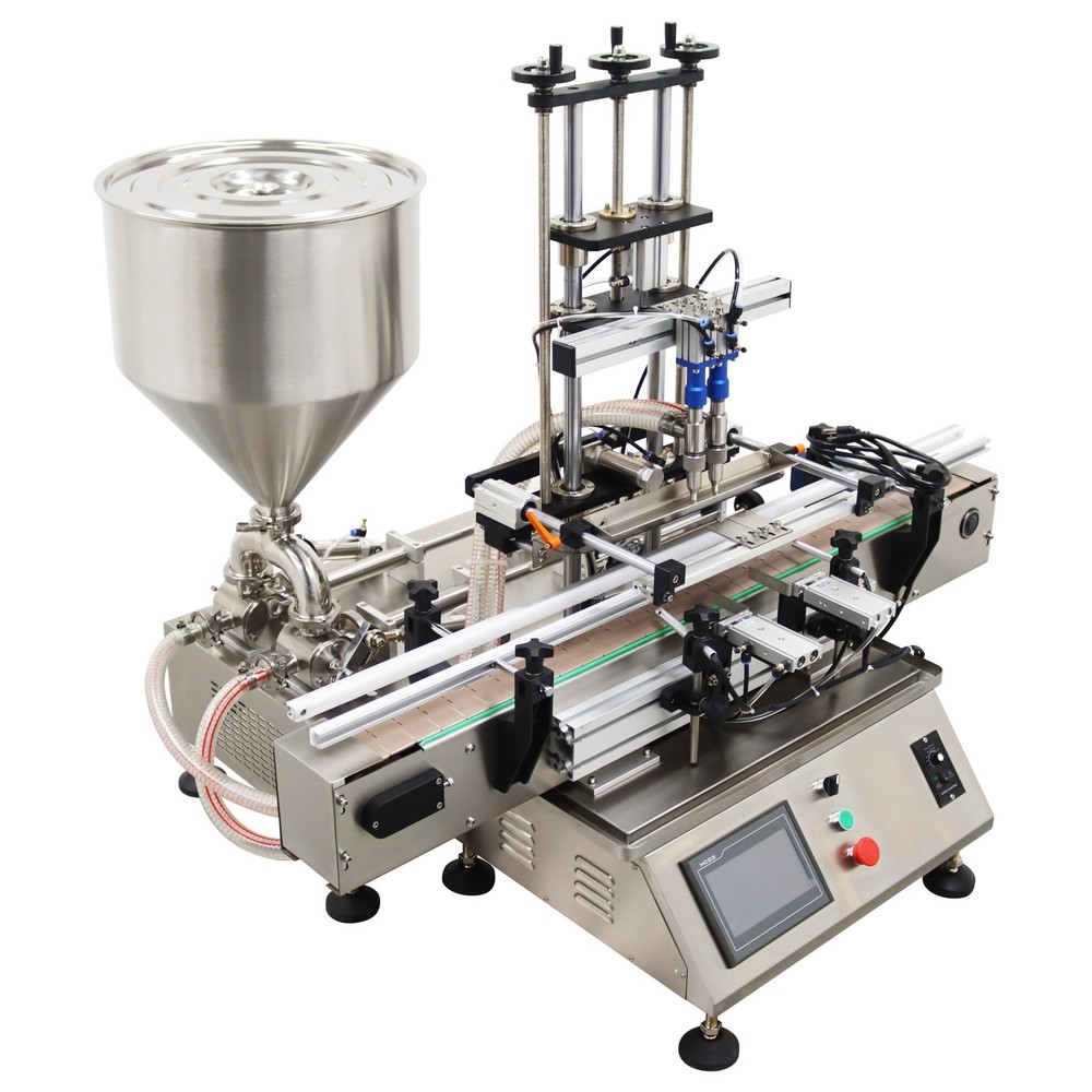 10-100ml Desktop Automatic Double Head Paste Filling Machine W/Control Display