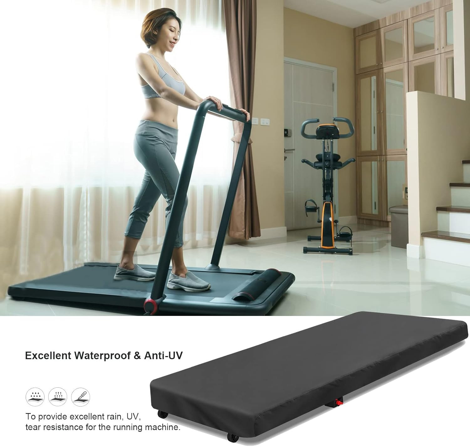 Under Desk Treadmill Cover, Dust-Proof Walking Pad Cover, Waterproof Protective