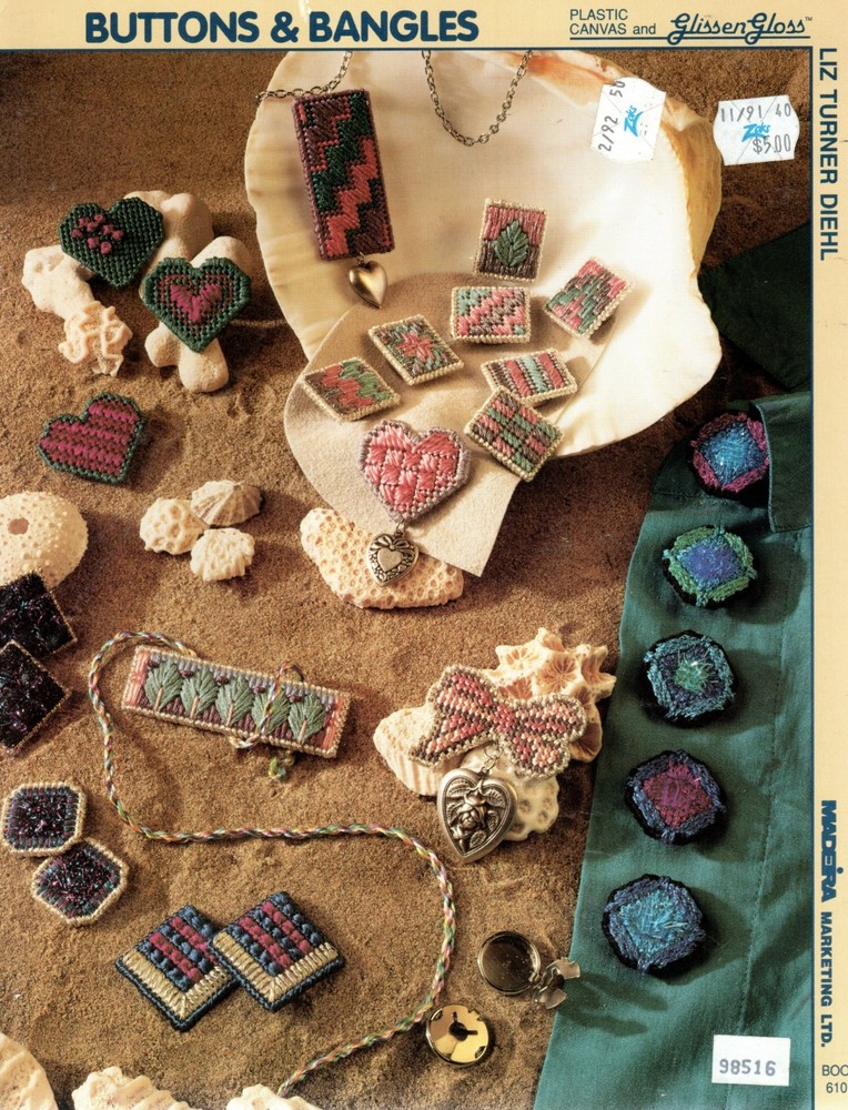 Madeira Marketing 6101 BUTTONS & BANGLES Plastic Canvas Pattern Leaflet