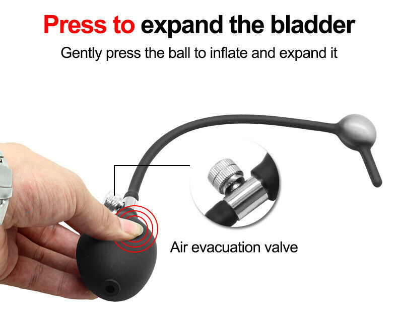 Men Silicone Inflatable insert Plug ring Stretcher Sounding Stretcher with Pump