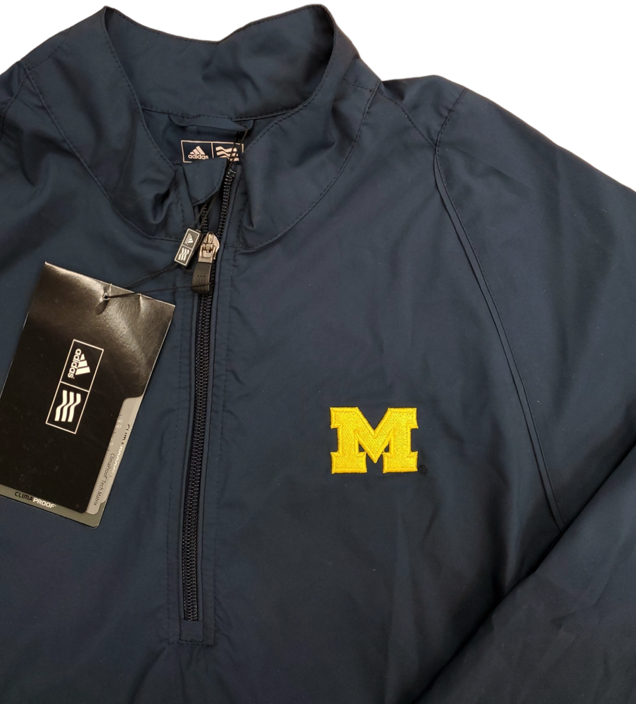 Michigan Wolverines 1/4 Zip Windbreaker Clima Proof