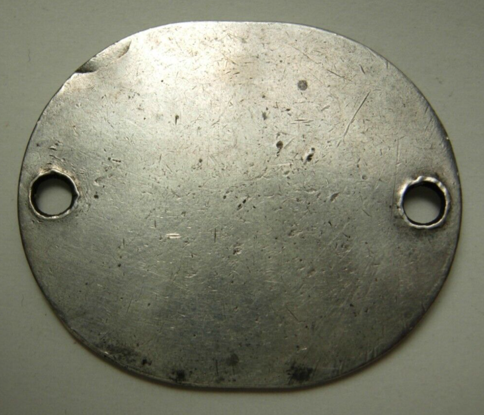 WW2 Coast Guard Sterling Silver Dog Tag - Ralph Edward Smitley 8/42 USCGR - XB