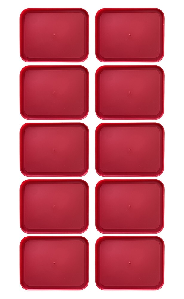 Replacement Lid for 6-CUP Pyrex Cover Rectangle (6.75" x 8.75") RED (10-Pack)