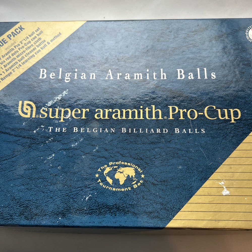 Belgian ARAMITH Pro-Cup Pool Billiard Ball Set Value Pack Open Box