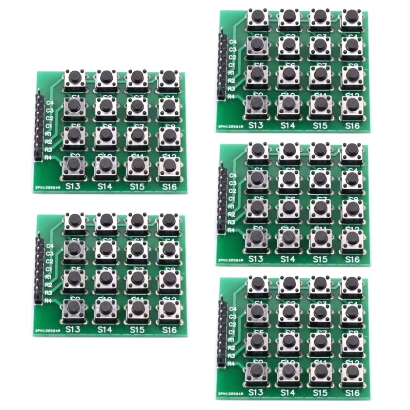 16KeyMatrix Input Keyboard 8Pin Design Compatible for Microcontrollers