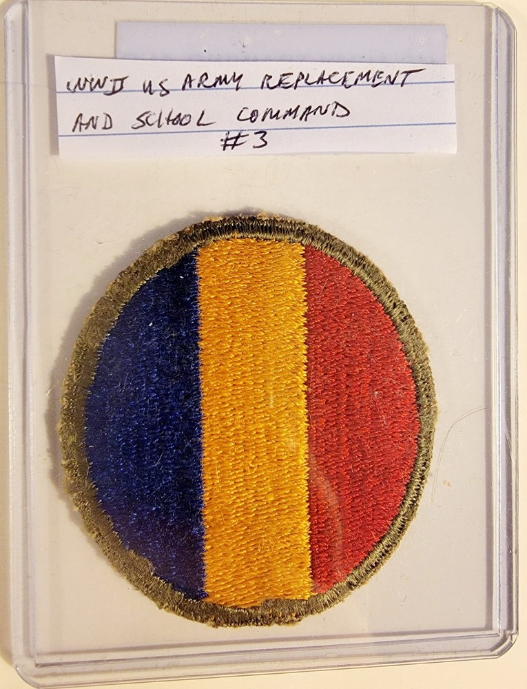 WW II US Army Replacement & School Command Cut Edge Whiteback No Glow Patch 3