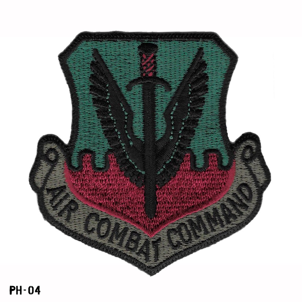 US Air Force USAF "Air Combat Command" Subdued Patch ~ NOS