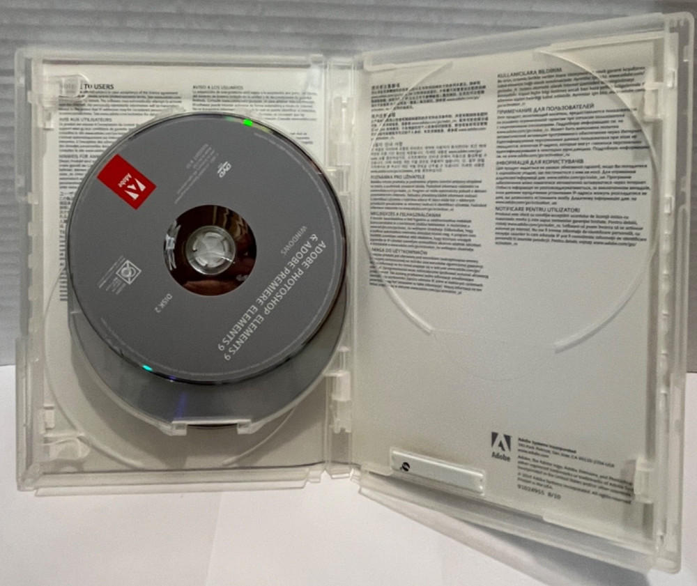 Adobe Photoshop Elements 9 & Premiere Elements 9 Bundle PC/Mac Complete w/ Seria