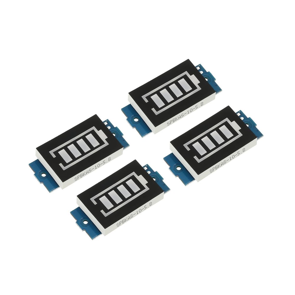 4Pcs Battery Indicator Display Capacity 2S 8.4V LED Display Blue Battery Char...