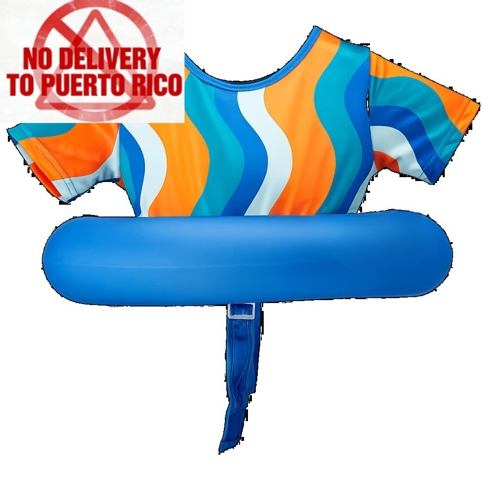 Inflatable Tot Trainer Pool Float with Adjustable Strap, Ages 2-4,25-37 lbs,Blue