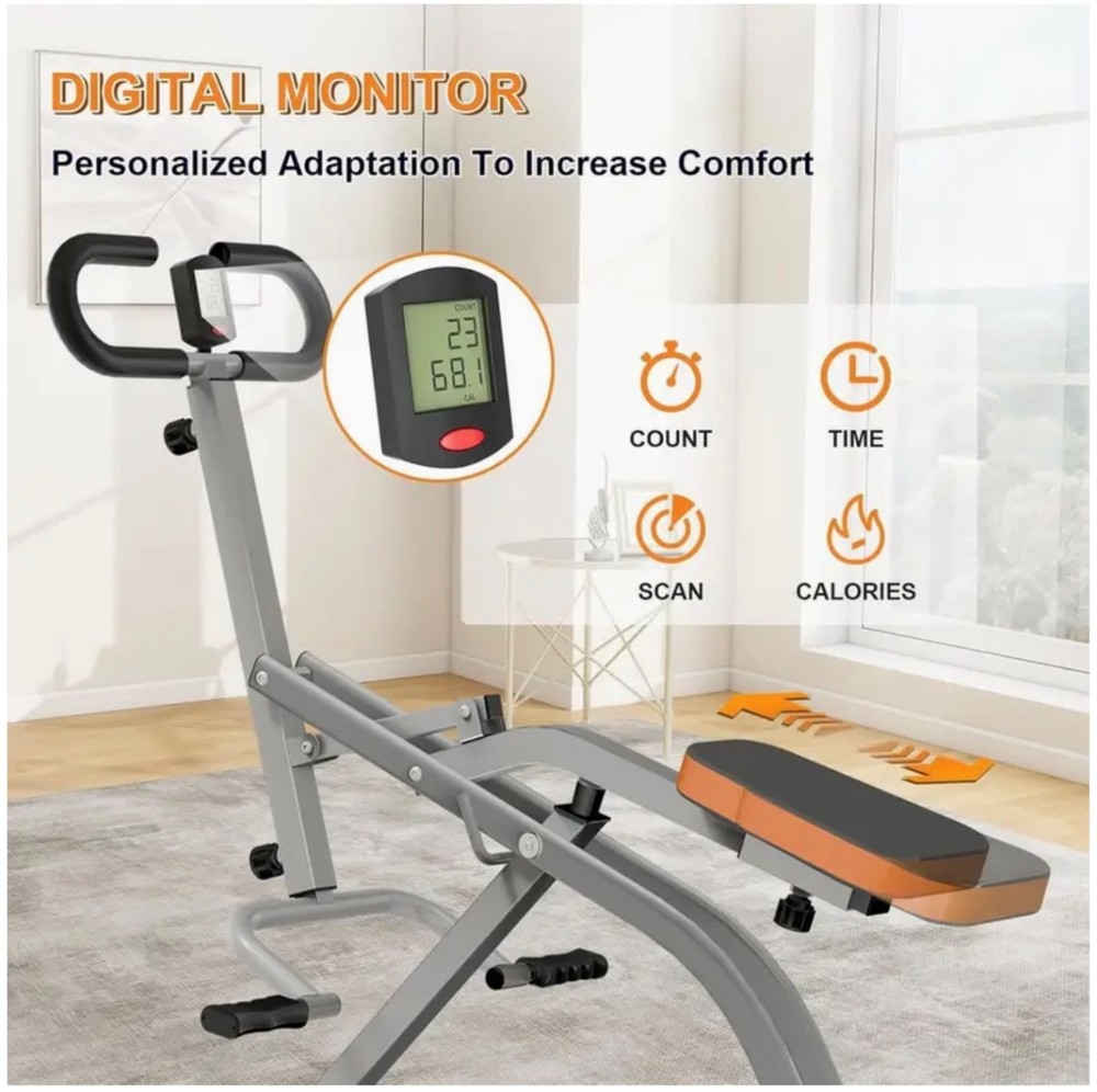 Squat Assist Trainer Seated Squat Machine Adjustable Foldable Glute Buttock Core