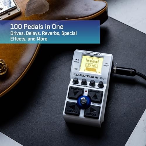 Zoom MS-50G+ MultiStomp Guitar Effects Pedal Single Stompbox 100 effects