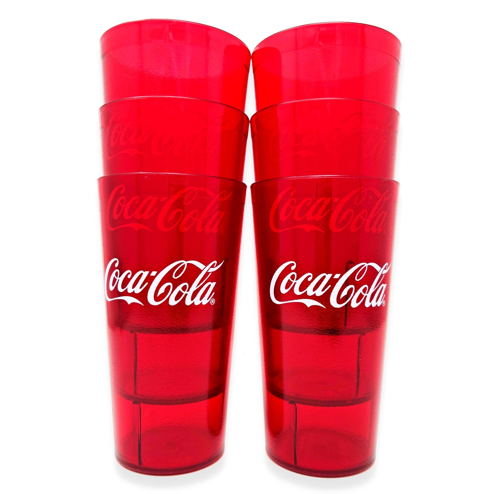 20-32oz Restaurant Grade Red-Blue Coca Cola-Pepsi Heavy-Duty Plastic Tumblers