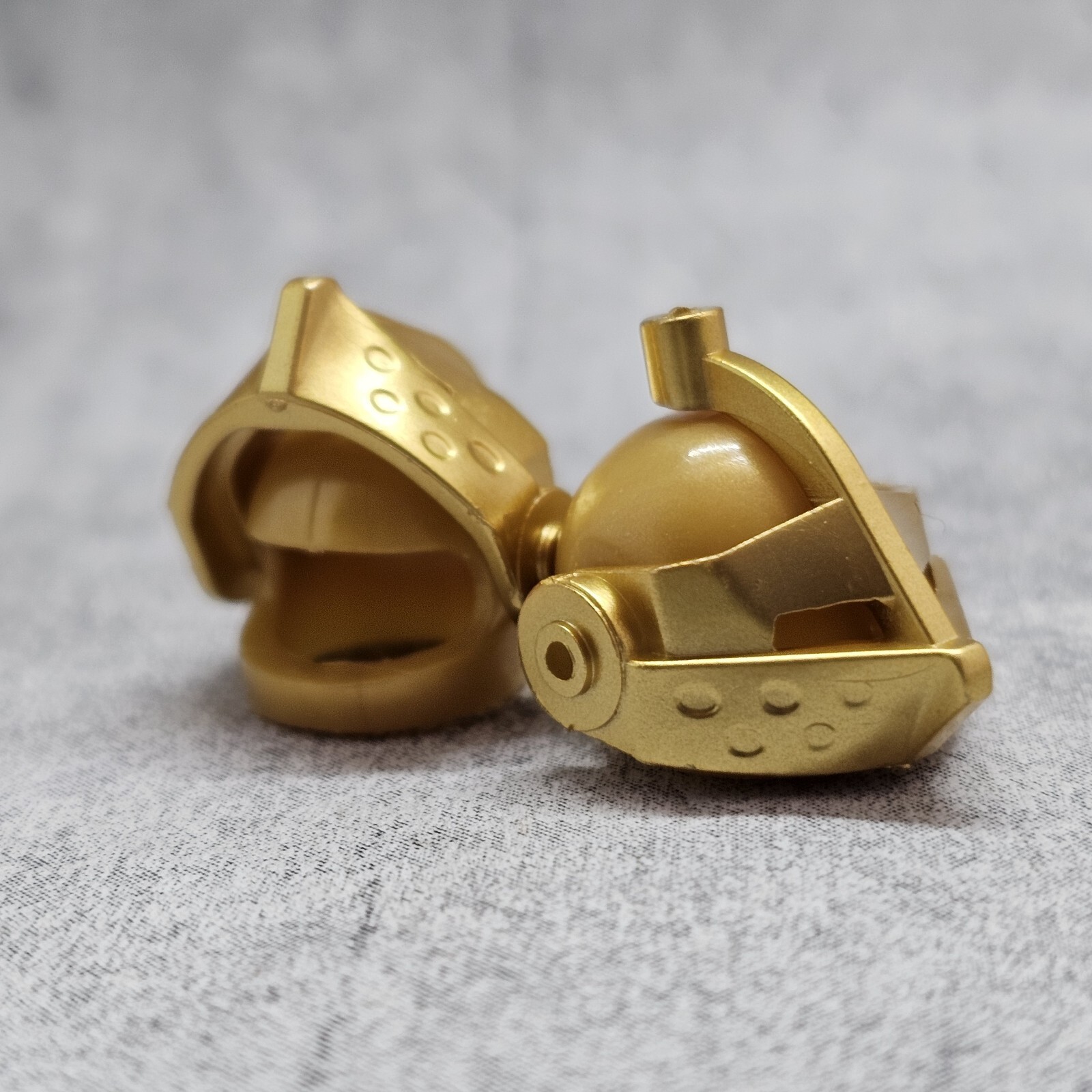 5pack Custom Gold Knight Helmet w Visor Block Accessory for Minifigs Ga6823