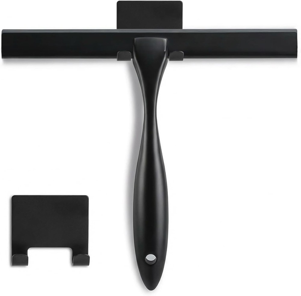 Shower Squeee, 12-Inch Matte Bla Squeee, All-pose