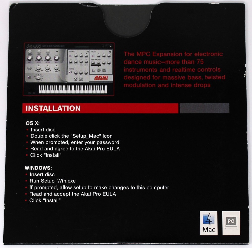 Akai Professional The Wub MPC Expansion Akai Format Sample Library Sampling CD