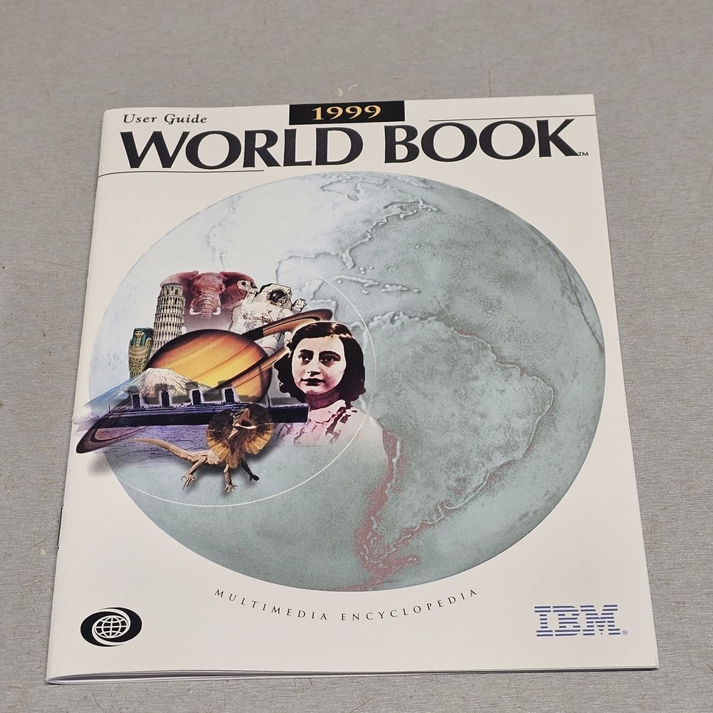 1999 World Book Multimedia Encyclopedia CD-ROM + User Guide IBM