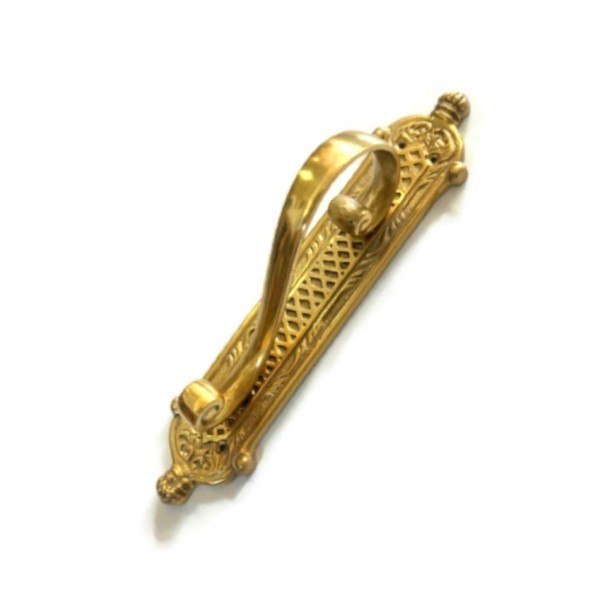 Pair of Cast Victorian Door Handle Pulls — Solid Brass, 11.5" Heavy GRABS (2)