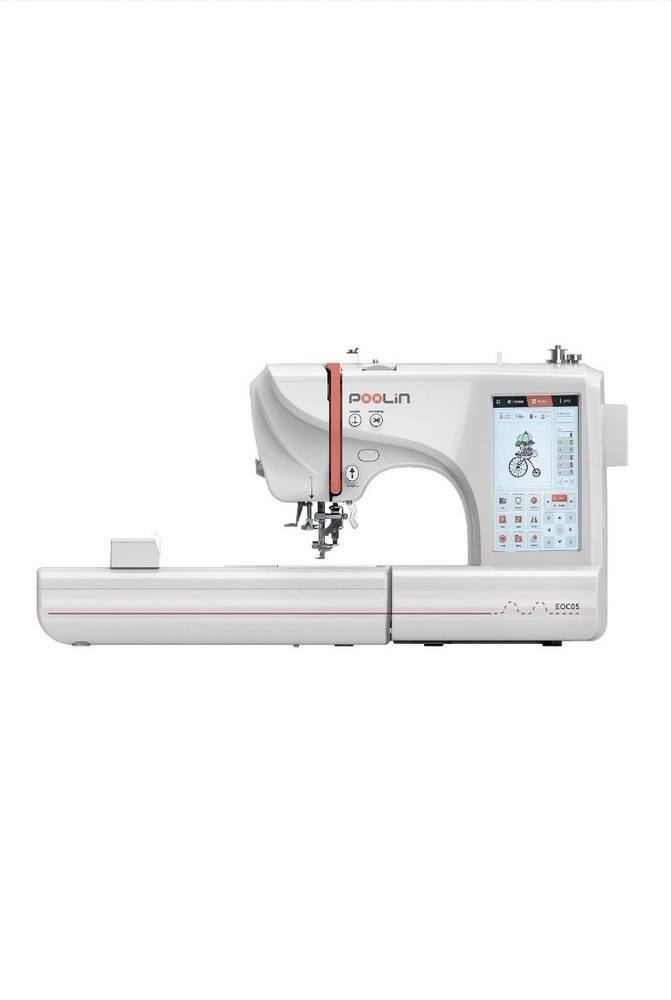 POOLIN EOC05 Embroidery Machine Computerized Touchscreen with accessories.