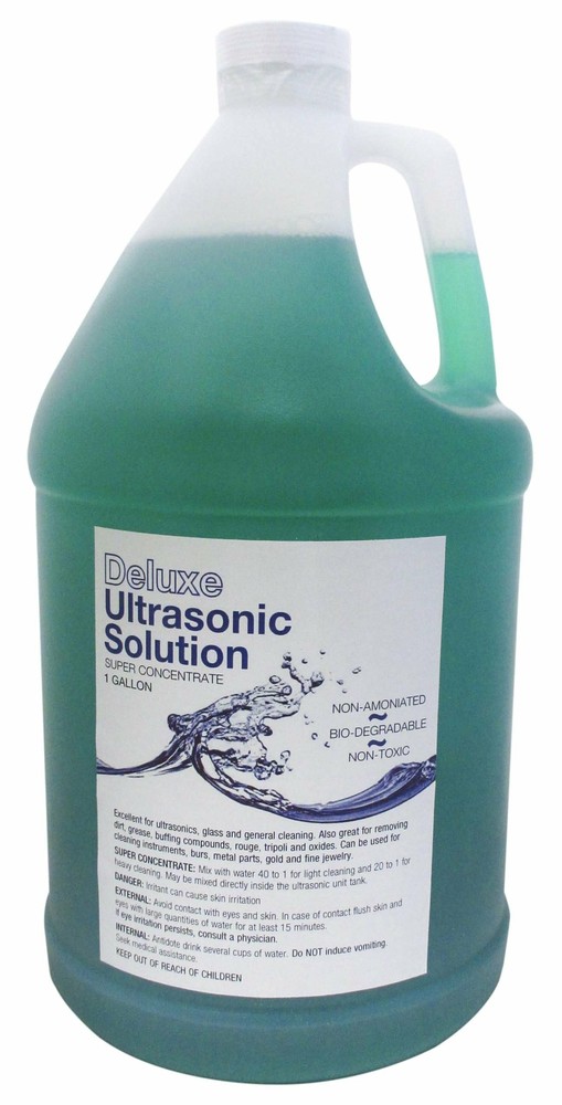 Biodegradable Non-Ammoniated Ultrasonic Cleaner Solution Deluxe 1 Gallon
