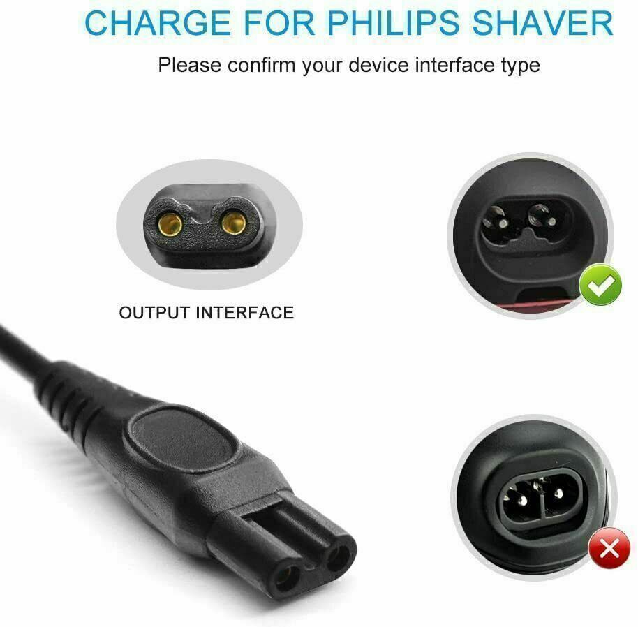 Replace Philips Norelco AC Power Supply Charging Cord Charger Adapter for Shaver