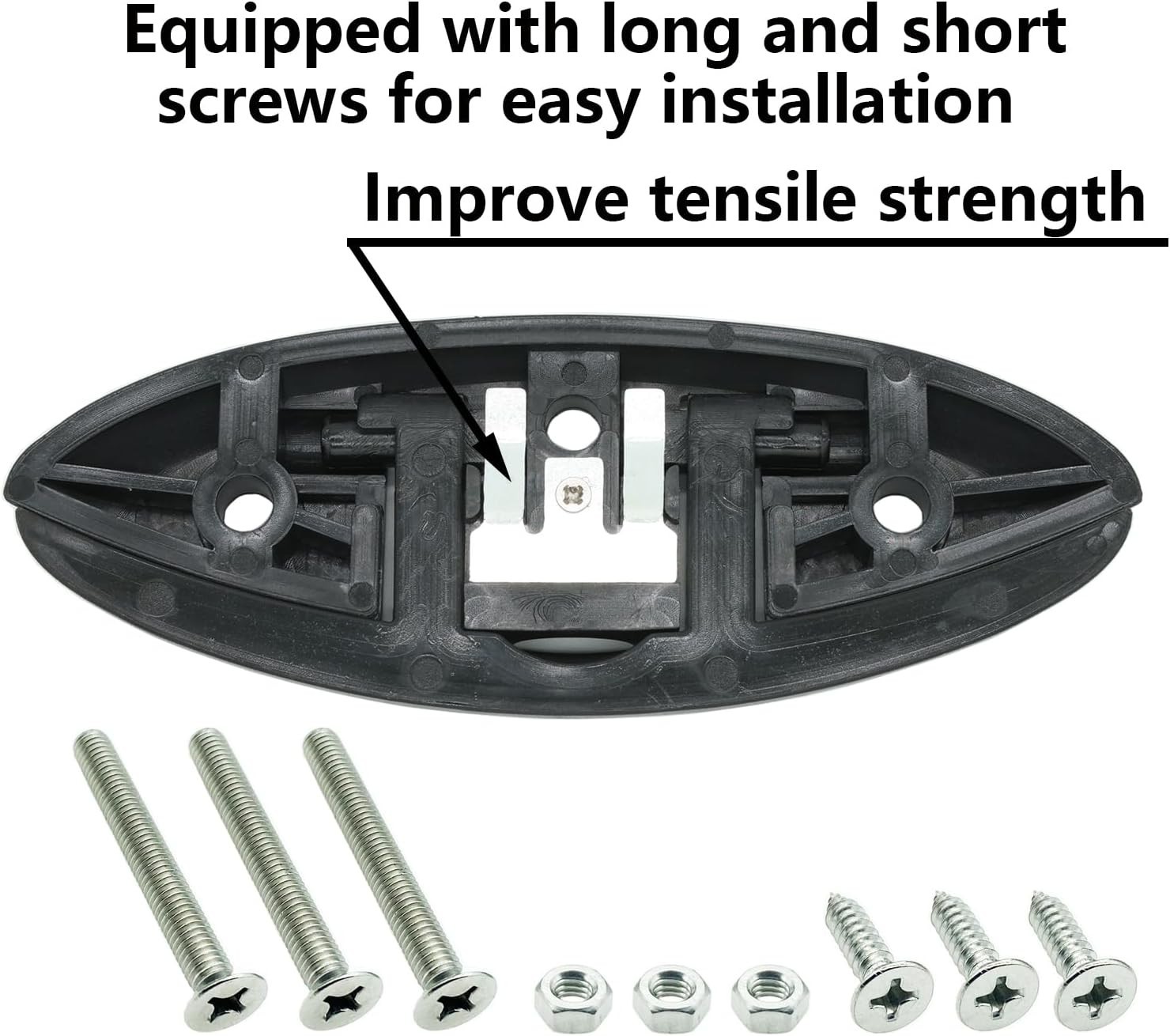 2pc 5" Marine Nylon Folding Cleat Flip Up Boat Kayak Dock Mooring Hardware Black