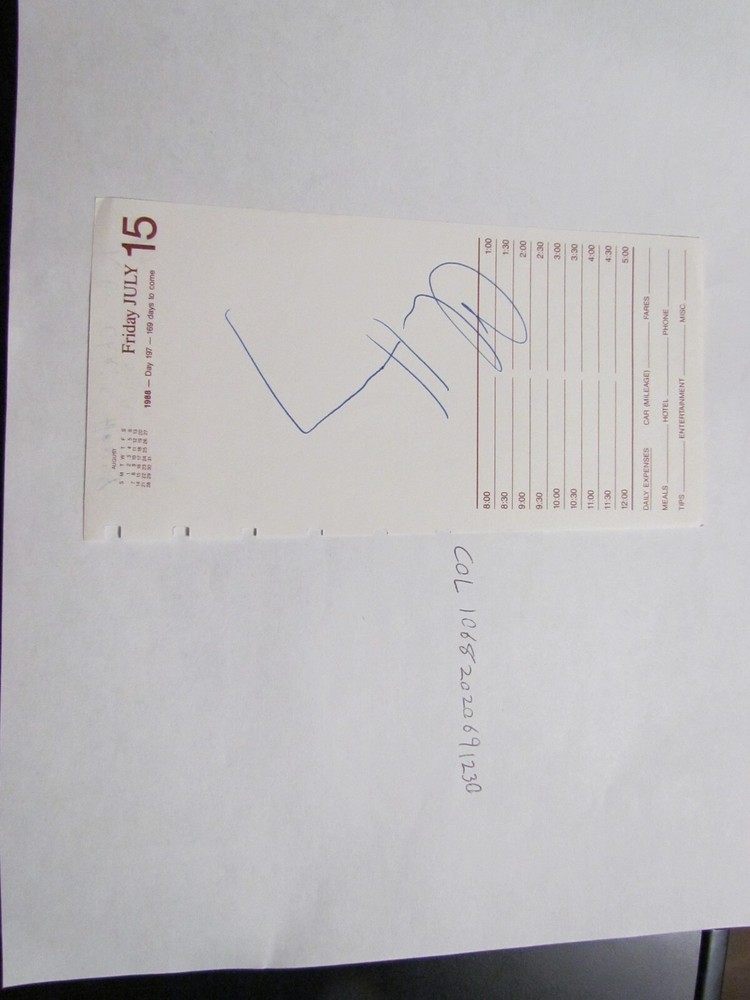 Chris Haney Signed Cut/ Paper