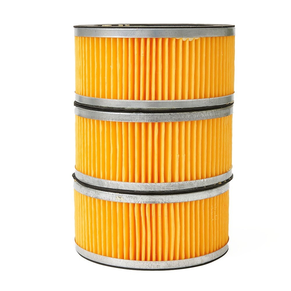 Yellow Cylinder Shape Air Compressor Element Filters Assembly Set Replacement