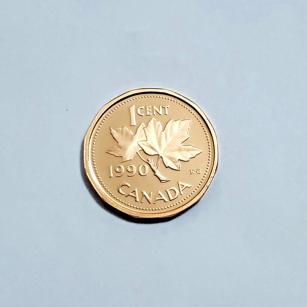 1990 Canadian Proof Penny