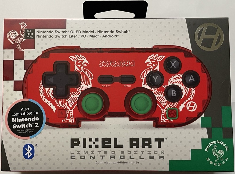 Hyperkin Limited Edition Pixel Art Sriracha Controller Switch 1-2 Brand New ￼￼