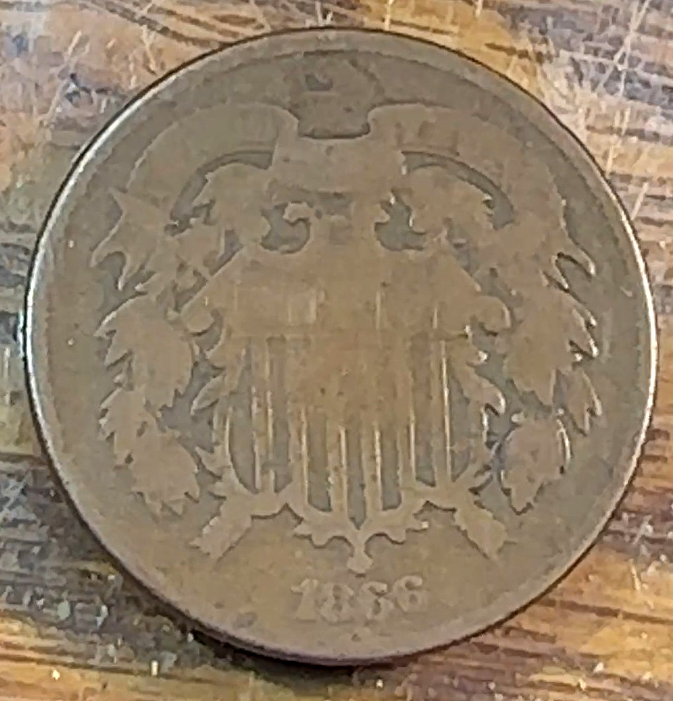 1866 Two Cent Piece Nice Original Good CHRC