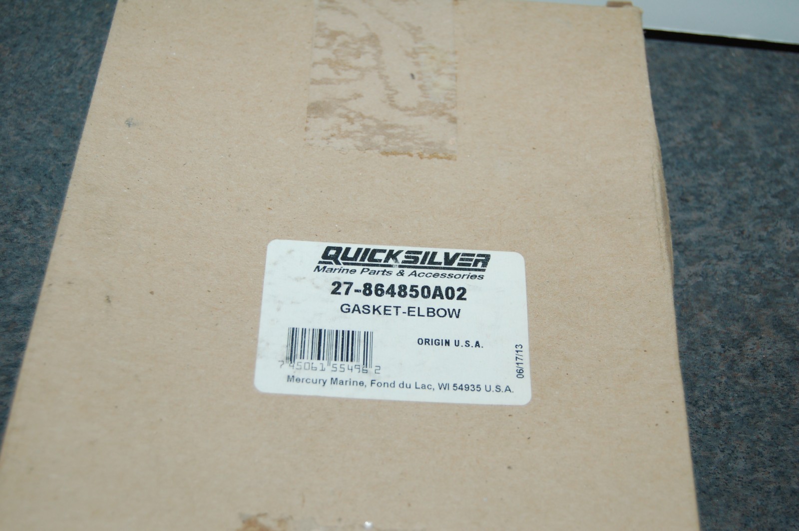 NEW GENUINE Mercury Quicksilver 27-864850A02 Restrictor Elbow Gasket FACTORY OEM