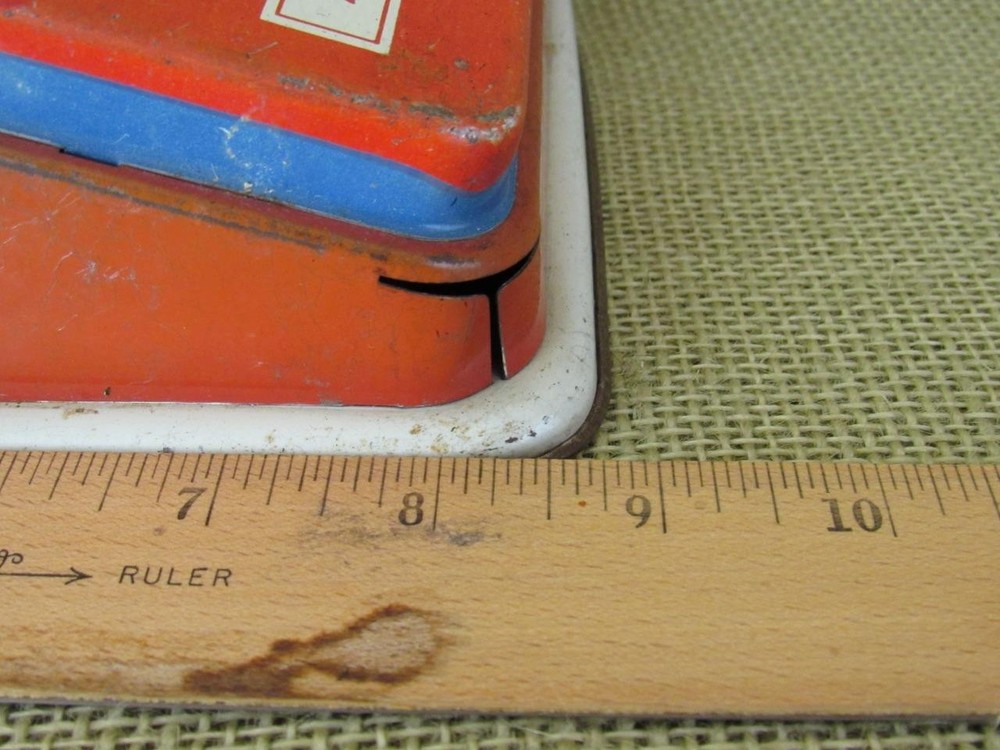 Vintage 40s Working Tin Litho Wolverine Adding Machine Hand Pull Dial Calculator