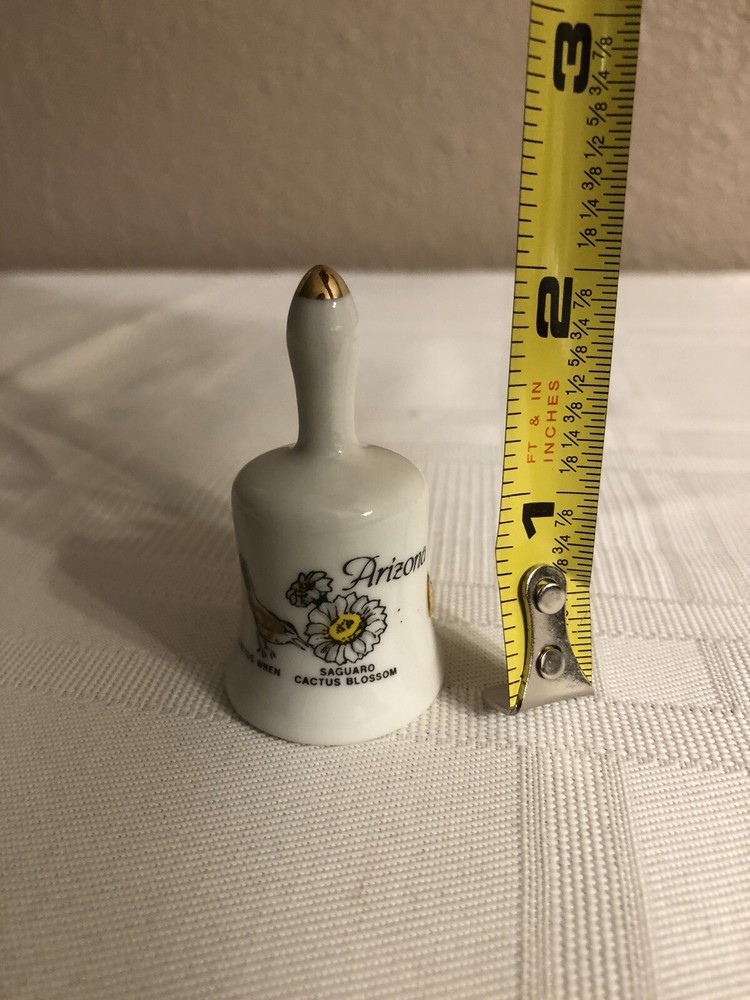 Arizona State Flower & Bird Mini Ceramic Bell