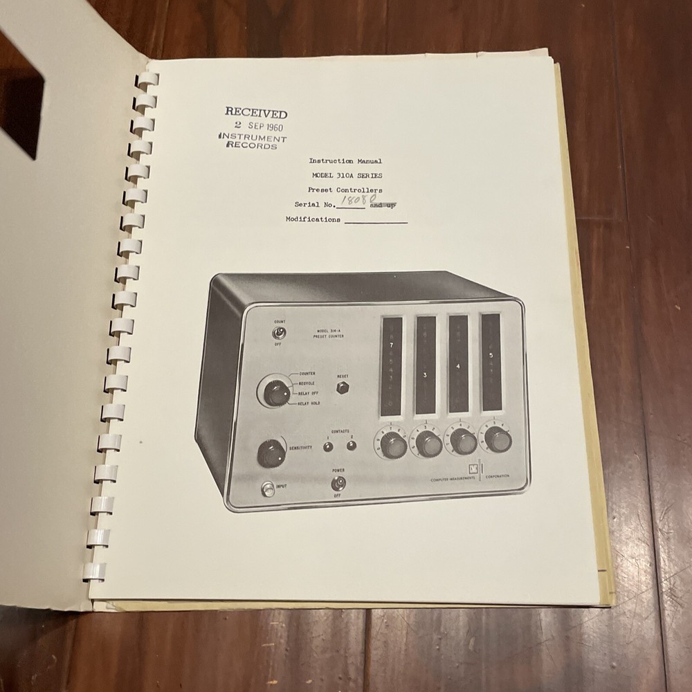 CMC Model 310A Series Preset Controllers Instruction Manual