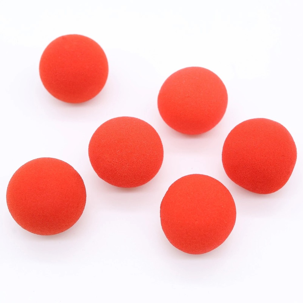 RED SPONGE BALLS - MAGIC - JUGGLING - 1.75'' - 5 COUNT - NEW