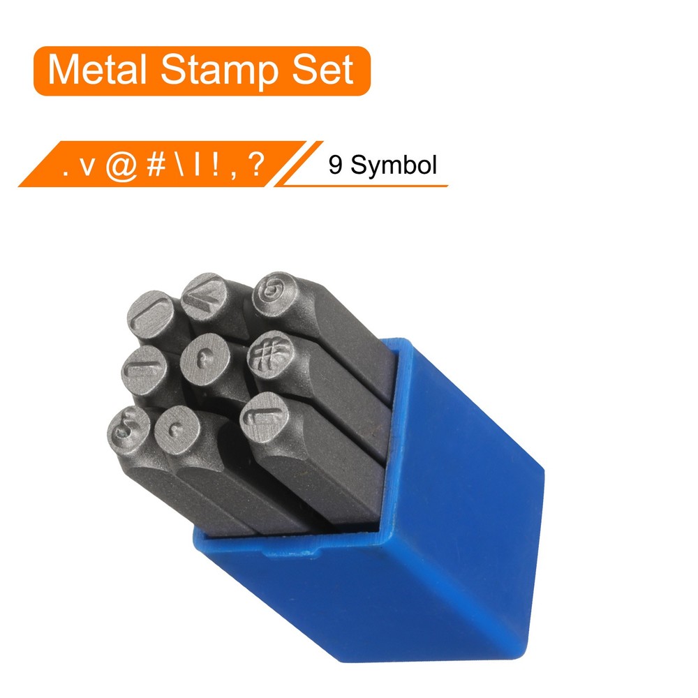 9 Set 1/8" (3mm) Letter Stamp Set Punctuation Marks Punch Press Tool