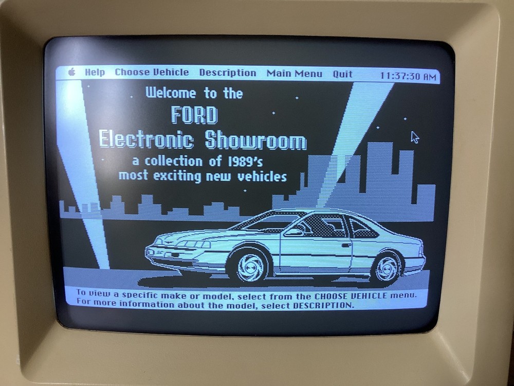 Vintage Macintosh Mac Program 1989 FORD SIMULATOR 800K Disk 512 Plus SE Classic!