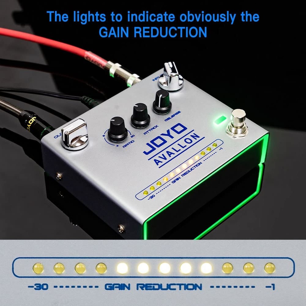 JOYO Compressor Effect Pedal with Precise Compression Knobs Adjusting Indepen...